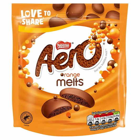 Aero - Melts Orange Chocolate Sharing Bag 86 Gram