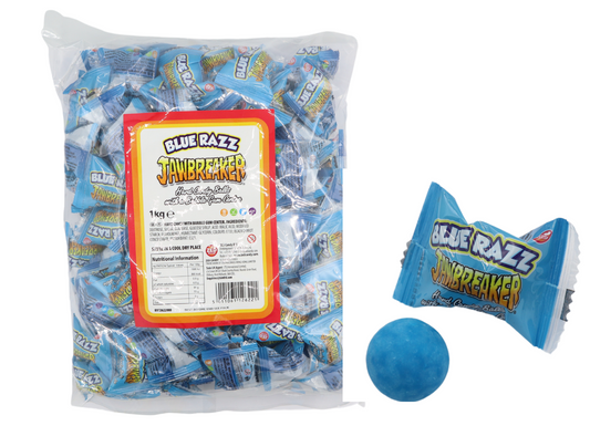 Zed Candy - Blue Raspberry Jawbreaker Bag 1 Kilo (Halal)