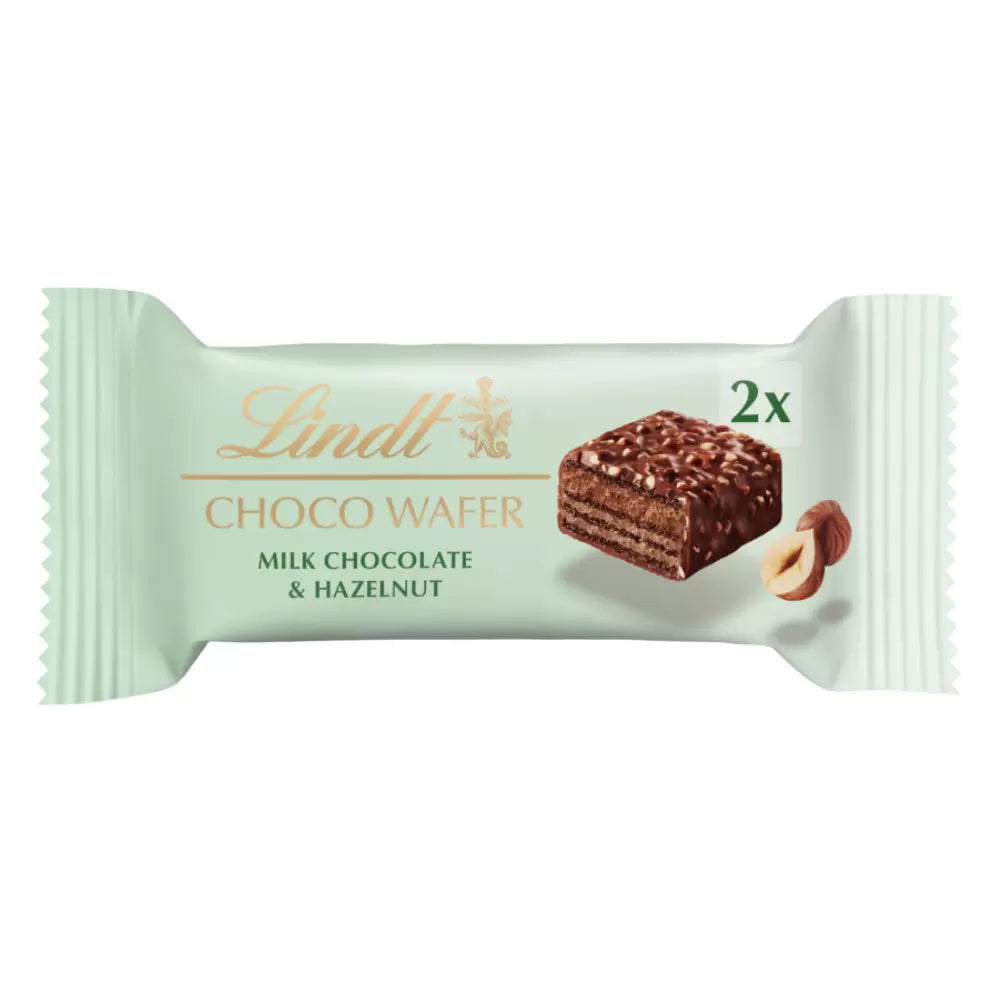 Lindt - Schokowaffelriegel mit Milchschokolade und Haselnuss, 30 Gramm