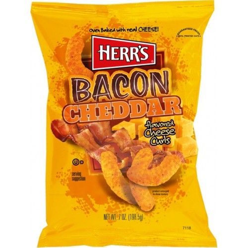 Herr's Bacon Cheddar Cheese Curls 199 Gramm