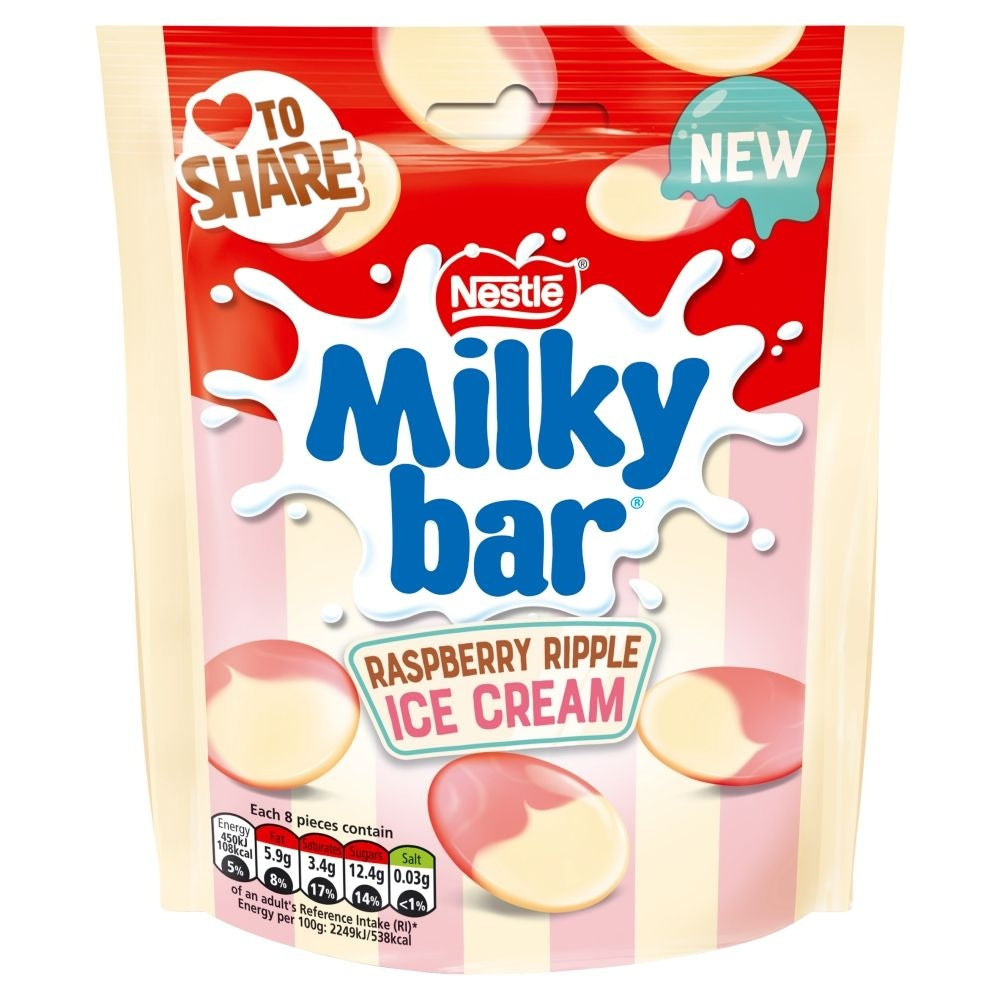 Milkybar - Buttons Raspberry Ripple Pouch 86 Gram