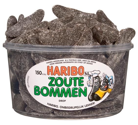 Haribo Silo Zoute Bommen 150 Stuks 1350 Gram