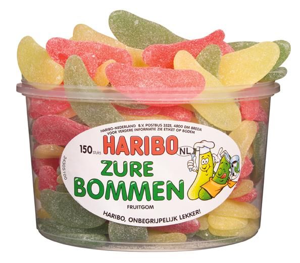 haribo zure bom, haribo zure bommen, haribo zuur, zure haribo snoep, snoep, snoepjes