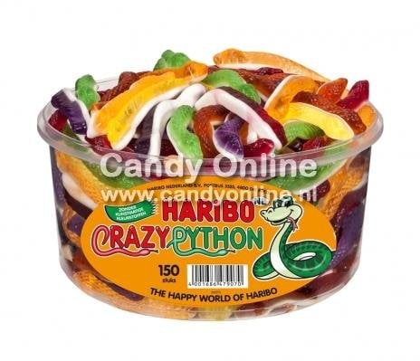 Haribo Python Haribo Silo Crazy Python 150 Stuks 1050 Gram (import)