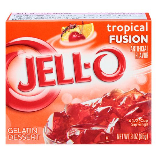 Jell-O - Tropical Fusion Gelatin 85 Gram