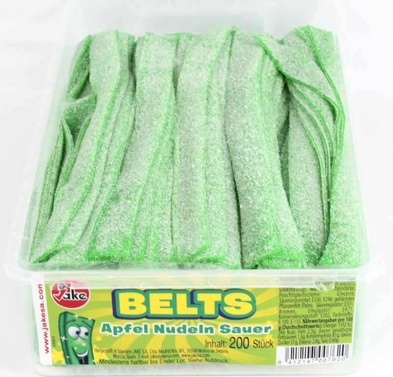 Jake - Sour Apple belts 200 Stuks 1.6 Kilo (Halal)