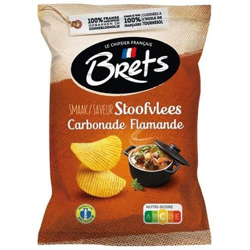 Brets - Stoofvlees Chips 125 Gram 10 Stuks