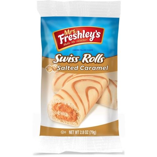 Mrs Freshley's - freshley Salted Caramel Swiss Rolls 113 Gram