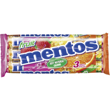 Mentos - Fruit 3-Pack 112,5 Gram