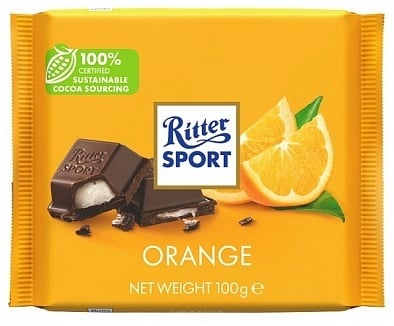Ritter Sport - Orange 100 Gramm