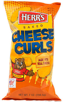 Herr's Cheddar Baked Cheese Curls 198,5 Gram
