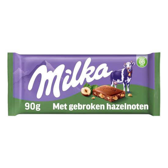 Milka - Gebroken Hazelnoten 90 Gram