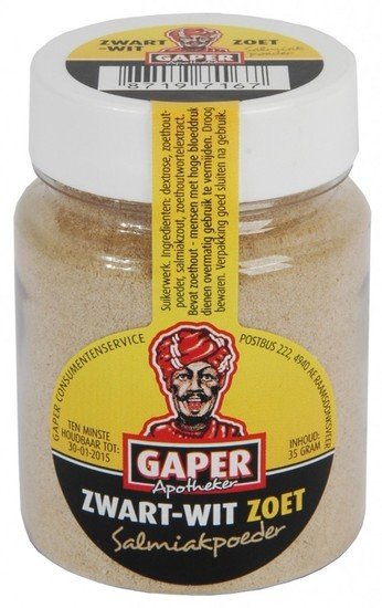 Gaper Zwart Wit Zoet Salmiakpoeder 30 Gram