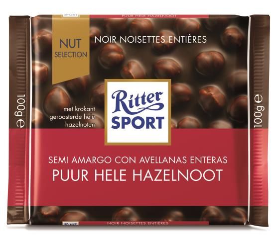 Ritter Sport - Puur Hele Hazelnoot 100 Gram