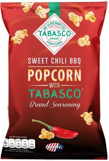Jimmy's - Tabasco Sweet Chili BBQ Popcorn 90 Gramm