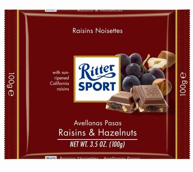 Ritter Sport Raisins & Hazelnuts 100 Gram