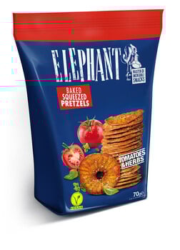 Elephant - Pretzel Tomaat & Herbs 80 Gram 20 Stuks