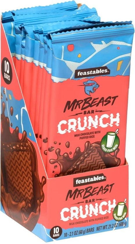 Mr Beast - Feastables Crunch Bar 60 Gram 10 Stuks