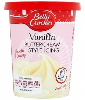 Glaçage Betty Crocker - Crème au beurre vanille 400 grammes