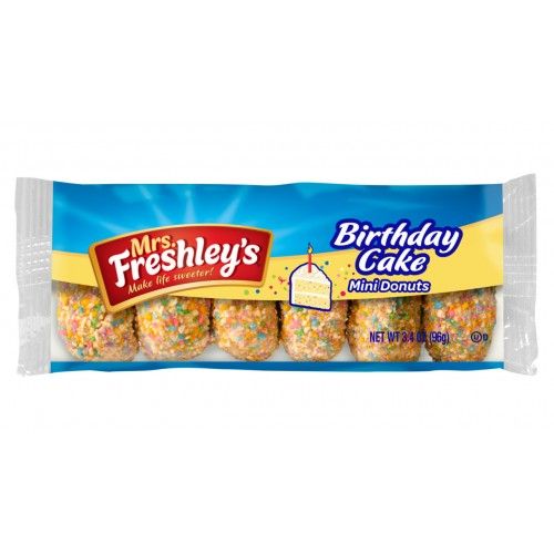 Mrs Freshley's Birthday Cake Mini Donuts 85 Gram