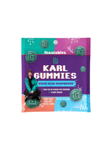 Feastables - Karl Gummies - Sour Blue Raspberry 50 Gram