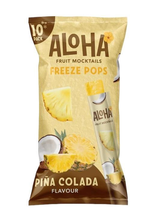 Aloha Mocktail - Pina Colada Freeze Pops 10-Pack