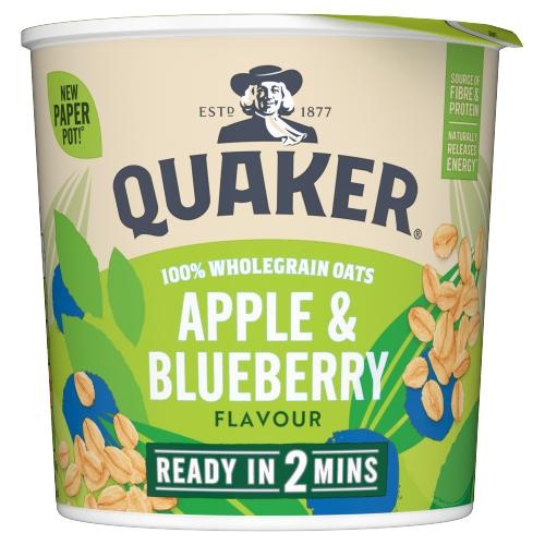 Quaker Oats - So Simple Pots Apple & Blueberry 50 Gram