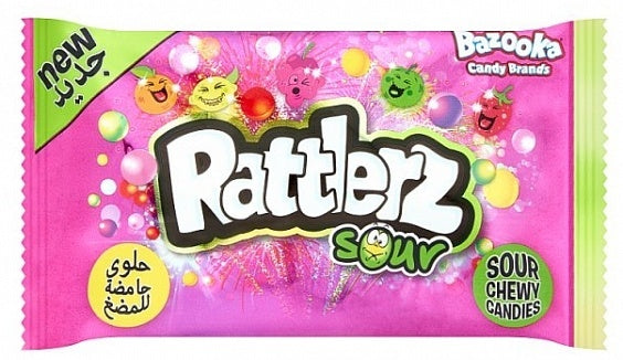 BazookaBazooka - Rattlerz Sour Chewy Candies 40 Gram - Big Baby Pop 32 Gram 1x - Copy