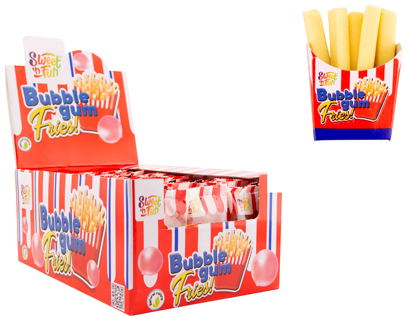 Bubblegum Fries 15 Gram 48 Stuks