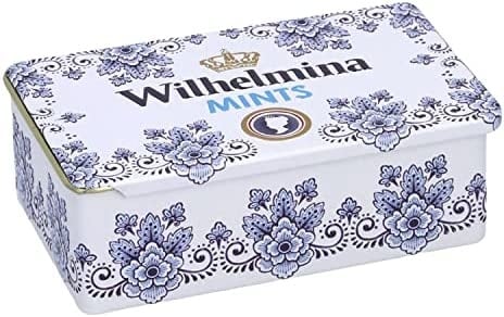 Fortuin - Wilhelmina Delfts-Blauw Blik Gevuld Met 500 Gram Pepermunt