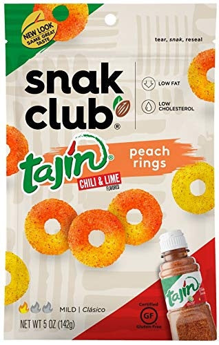 Snakclub - Tajin Pfirsichringe Chili & Limette 142 Gramm