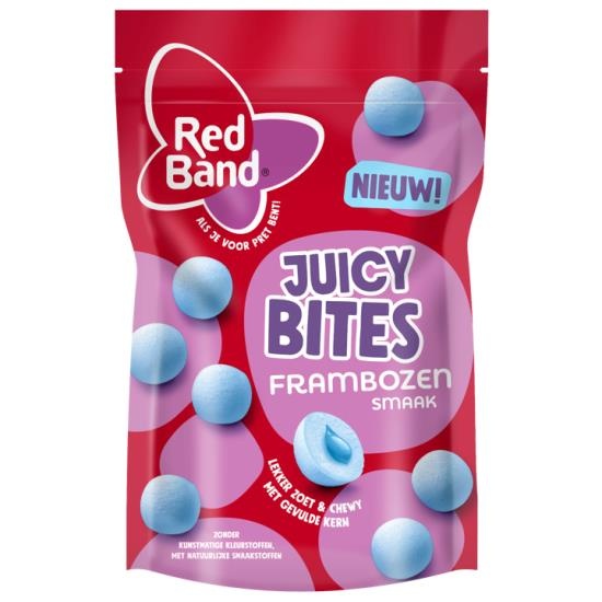Red Band - Juicy Bites Frambozen 145 Gram