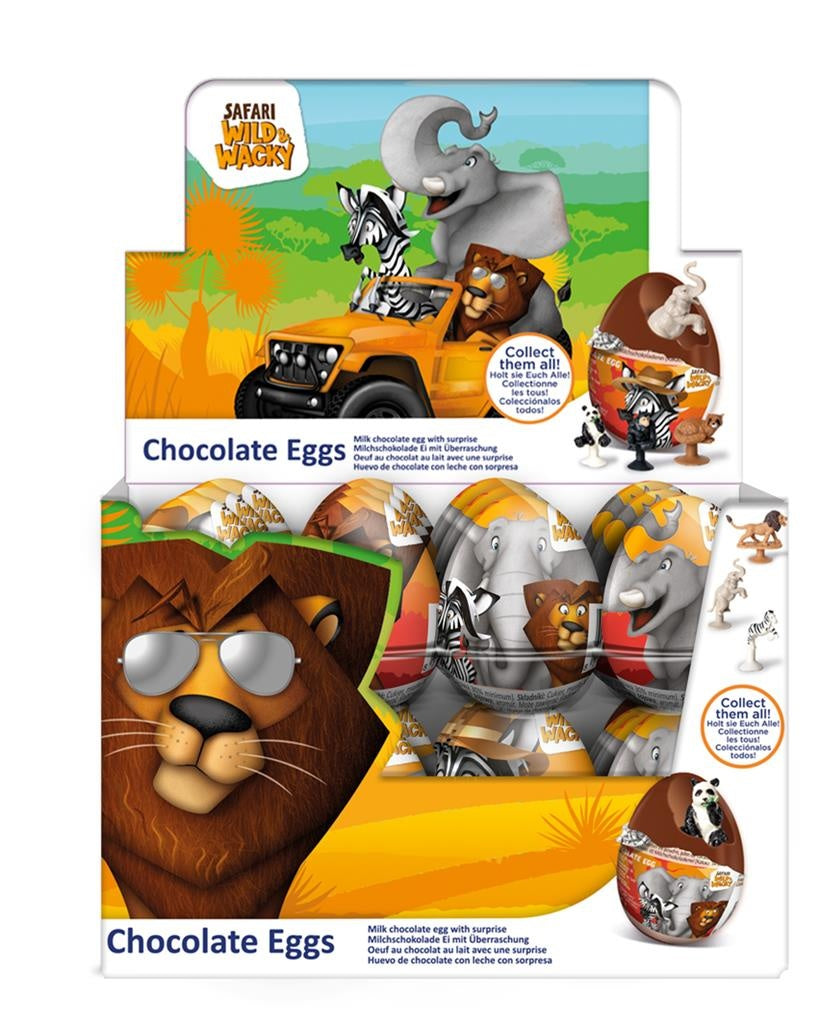Chocolate Eieren - Wild Wacky Safari 20 Gram 24 Stück