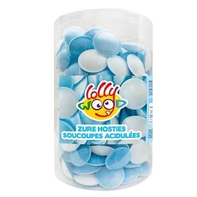 Zure Hosties/Ufo's Wit/Blauw 325 Gram