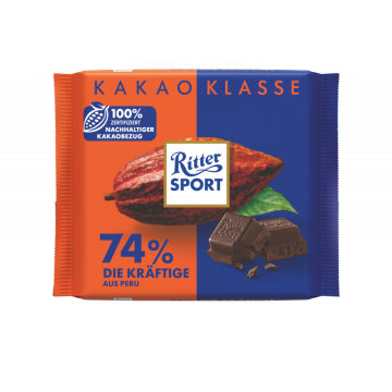 Ritter Sport - Kakao Klasse 74% 100 Gramm