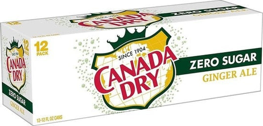 Canada Dry Ginger Ale 355ml 12Canada Dry - Ginger Ale Zero Sugar 355ml 12 Blikjes-Pack - Copy