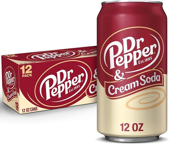 Dr Pepper - Cream Soda 355ml 12 Blikjes ****THT 30-06-2026***