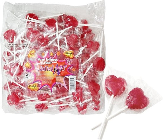 Heart Lollipops 100 Stuks*