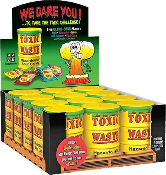 Toxic Waste Sour Candy Drum 42 Gram 12 Stück (Halal)