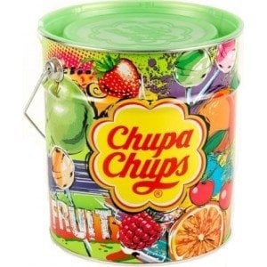 Chupa Chups - Fruits en conserve 150 sucettes 6 canettes