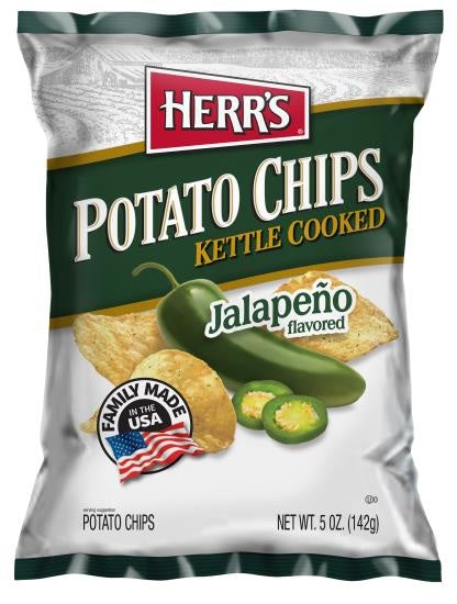 Herr's - Potato Chips Kettle Cooked Jalapeno 142 Gram