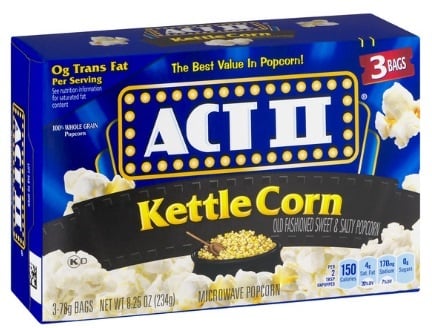 ACT II - Kettle Corn Microwave Popcorn 234 Gram