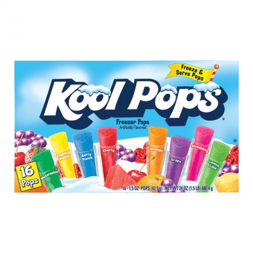 Kool Pops – Gemischte Gefrierriegel, 16er-Packung