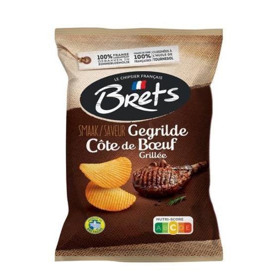 Brets - Gegrilde Cote de Boeuf Chips 125 Gram 10 Stück