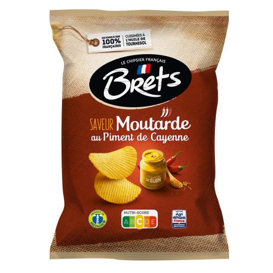 Brets - Mosterd Cayenne Peper Chips 125 Gram 10 Stuks