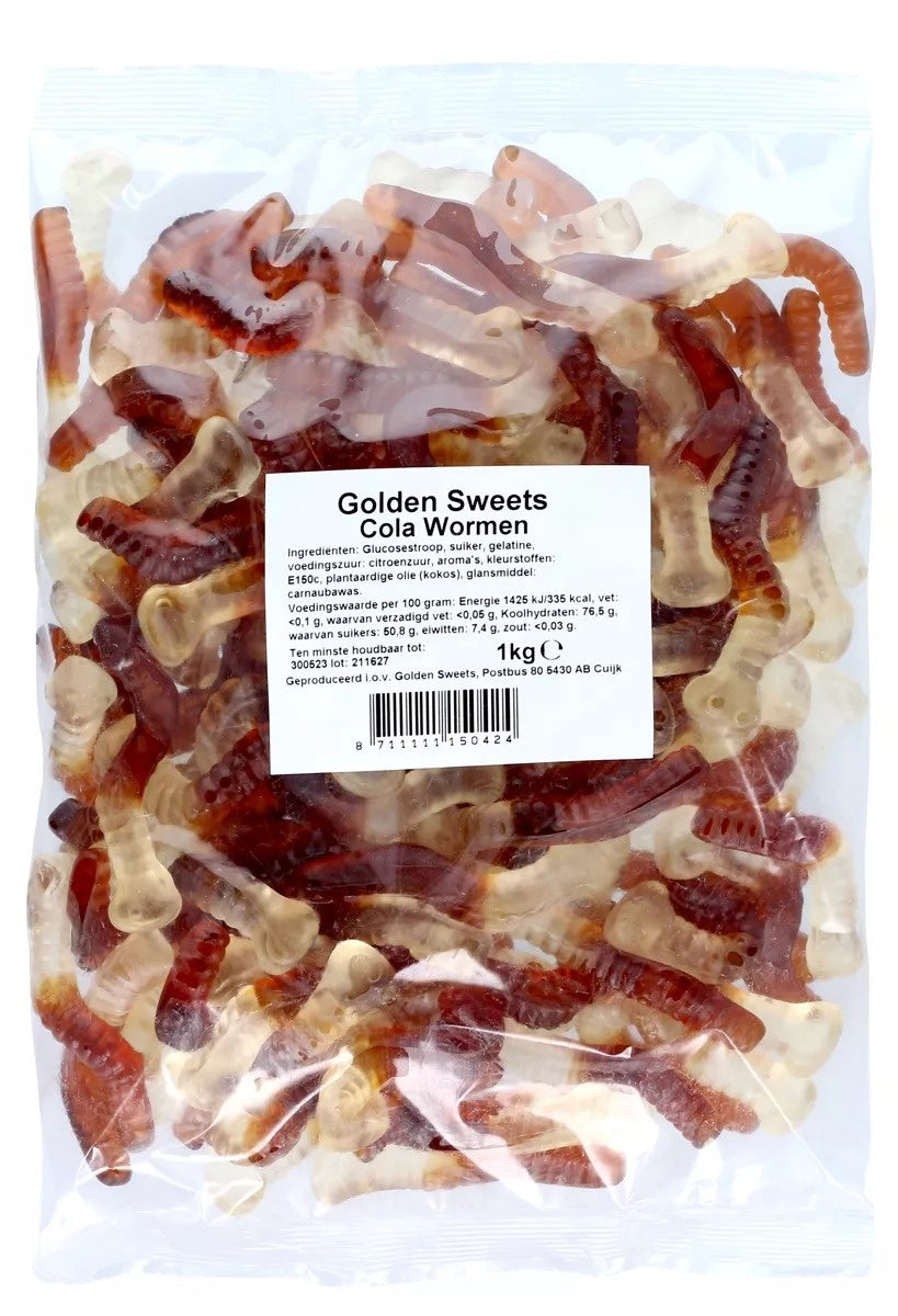 Golden Sweets - Cola Wormen 1 Kilo
