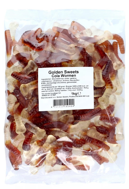 Golden Sweets - Cola Wormen 1 Kilo