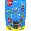 Amos - 4D Gummy Blocks-MixedFruits Flavor 72 Gram
