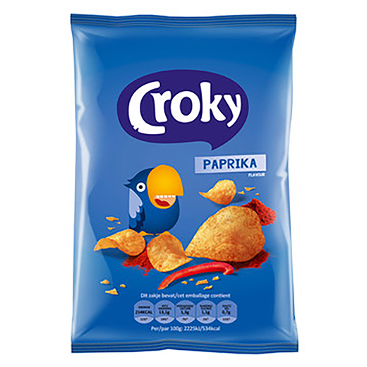 Croky Chips Paprika 40 grammes, 20 sachets