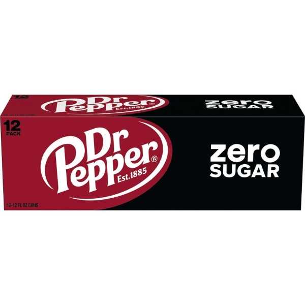 Dr Pepper - Zero Sugar 355ml 12 Cans ***THT 26-12-2025***